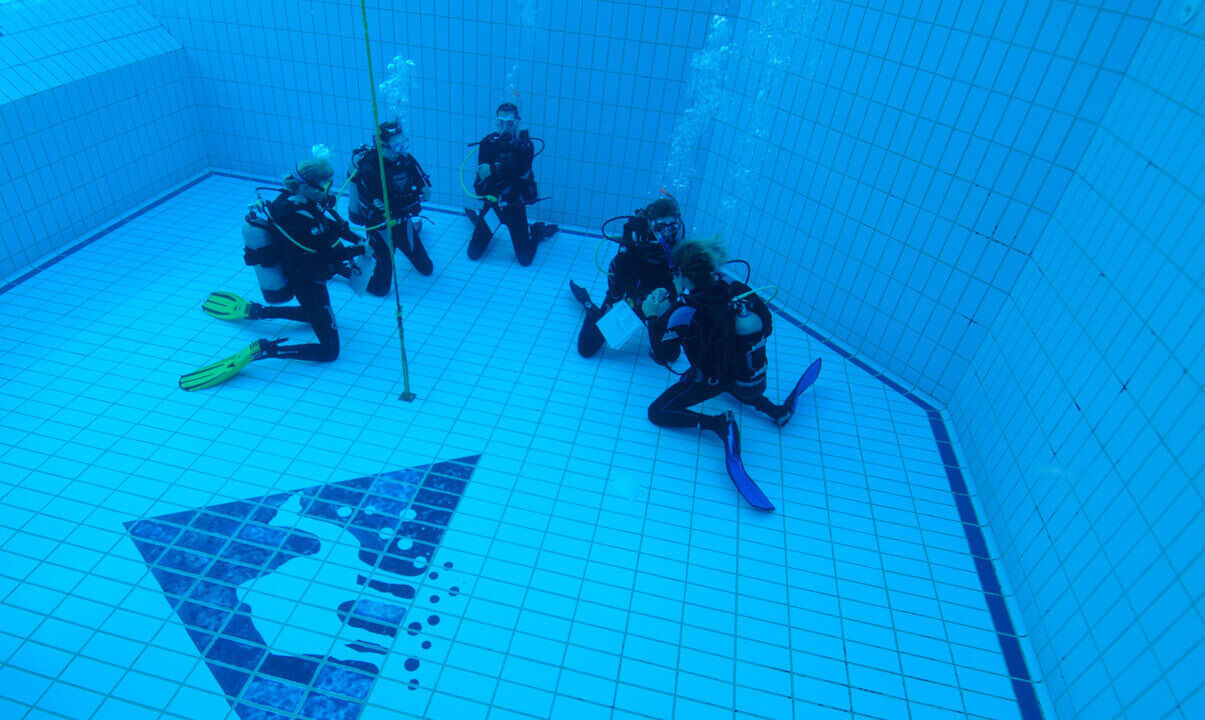 Instructor Training Course in the custom built camel pool
