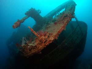 The stern of the SS Thistlegorm