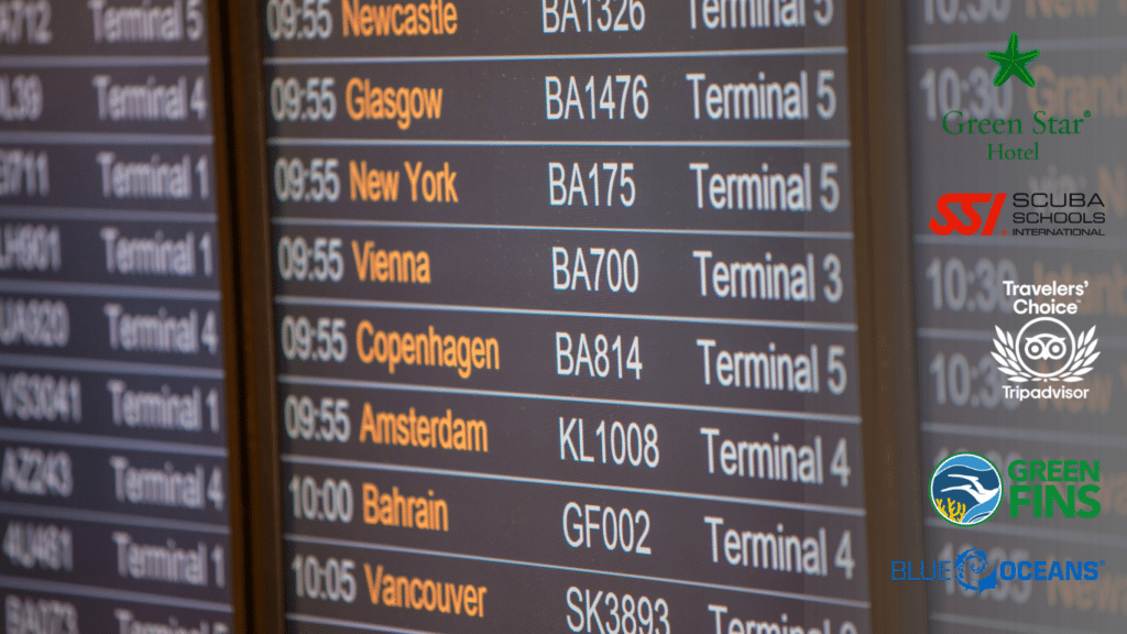 Flights to Sharm image of a flight arrivals/departures board in an airport
