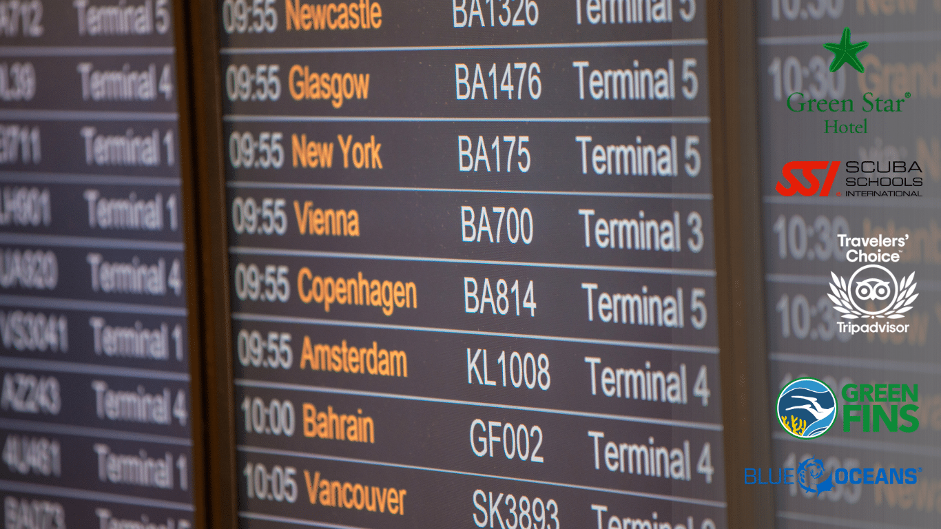 Flights to Sharm image of a flight arrivals/departures board in an airport