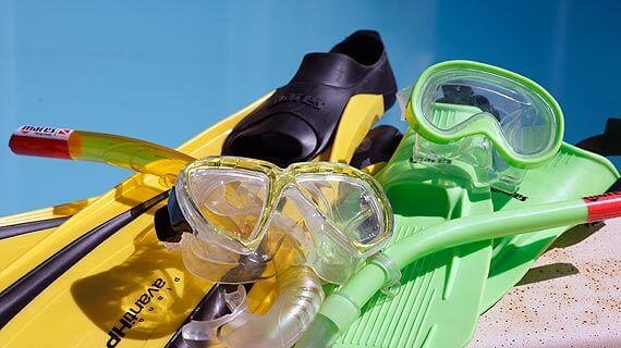 snorkelling equipment